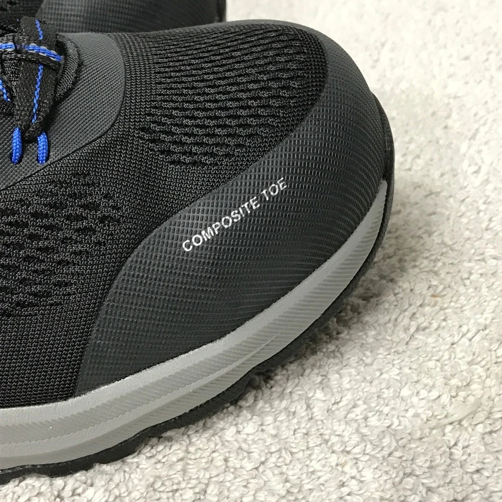 Herman‎ Survivors Cassle Men's Work Shoes Size 8 Black Blue Composite Toe Safety